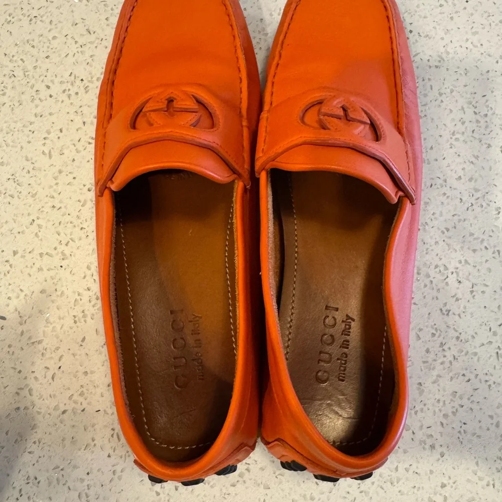 Gucci Men's Orange Loafers - Picture 4 of 7